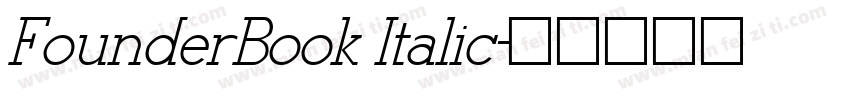 FounderBook Italic字体转换